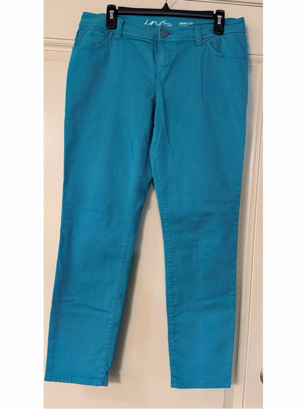 INC International Concepts Skinny Leg Jeans Teal